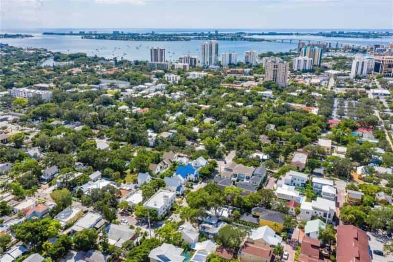 Laurel Park Homes in Sarasota, FL. - Aerial