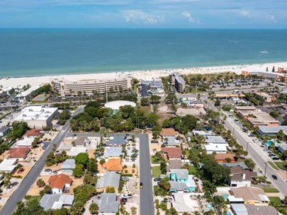 Lido Beach Homes on Lido Key Sarasota, FL. - Aerial