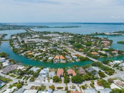 Lido Beach Homes on Lido Key Sarasota, FL. - Aerial