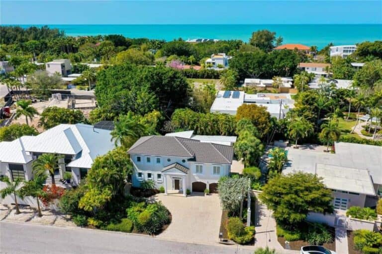 Lido C Homes on Lido Key, FL. - Aerial