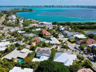 Lido C Homes on Lido Key, FL. - Aerial