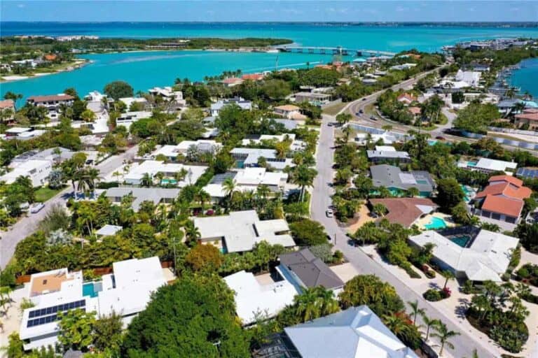 Lido C Homes on Lido Key, FL. - Aerial