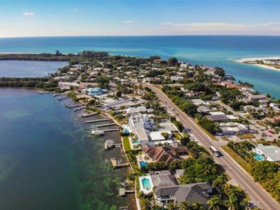 Lido C Homes on Lido Key, FL. - Island Aerial