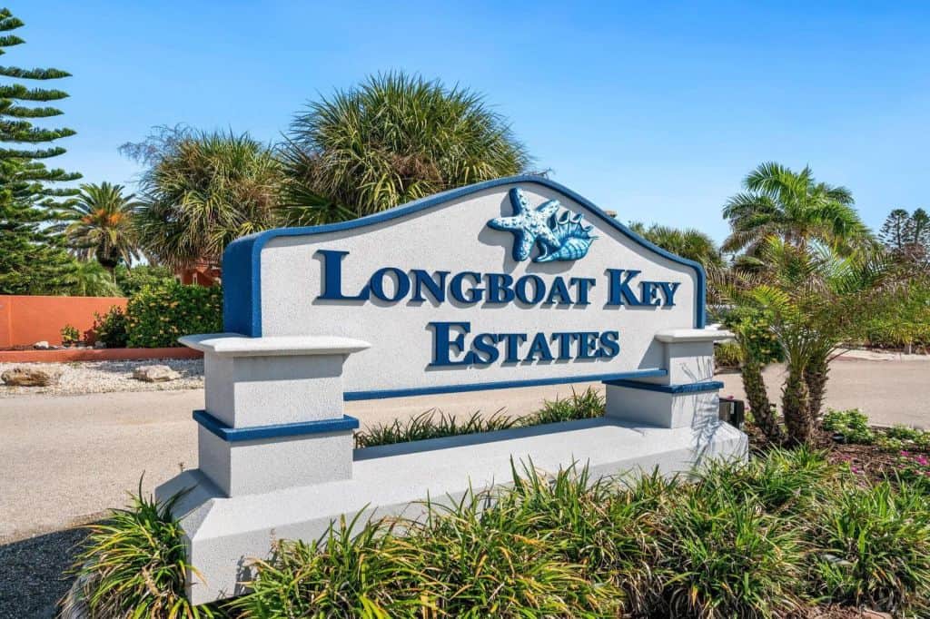 Longboat Key Estates Homes in Sarasota, FL. - Entrance Sign