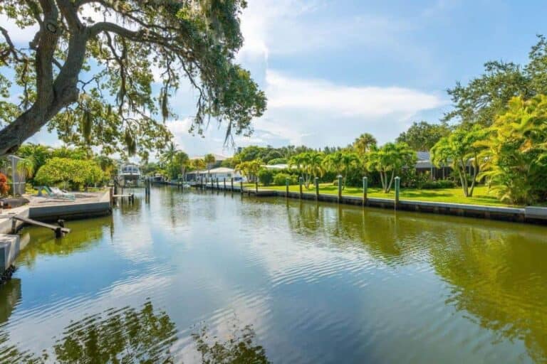 Longboat Shores Homes in Longboat Key, FL. - Canal