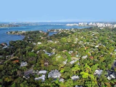 McClellan Park Homes in Sarasota, FL. - Aerial