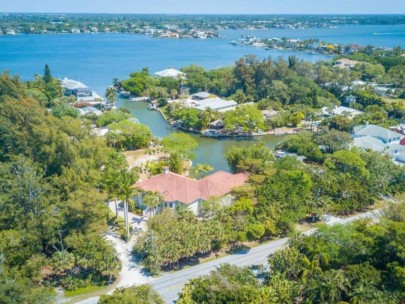 Midnight Harbor Homes in Siesta Key, FL. - Aerial