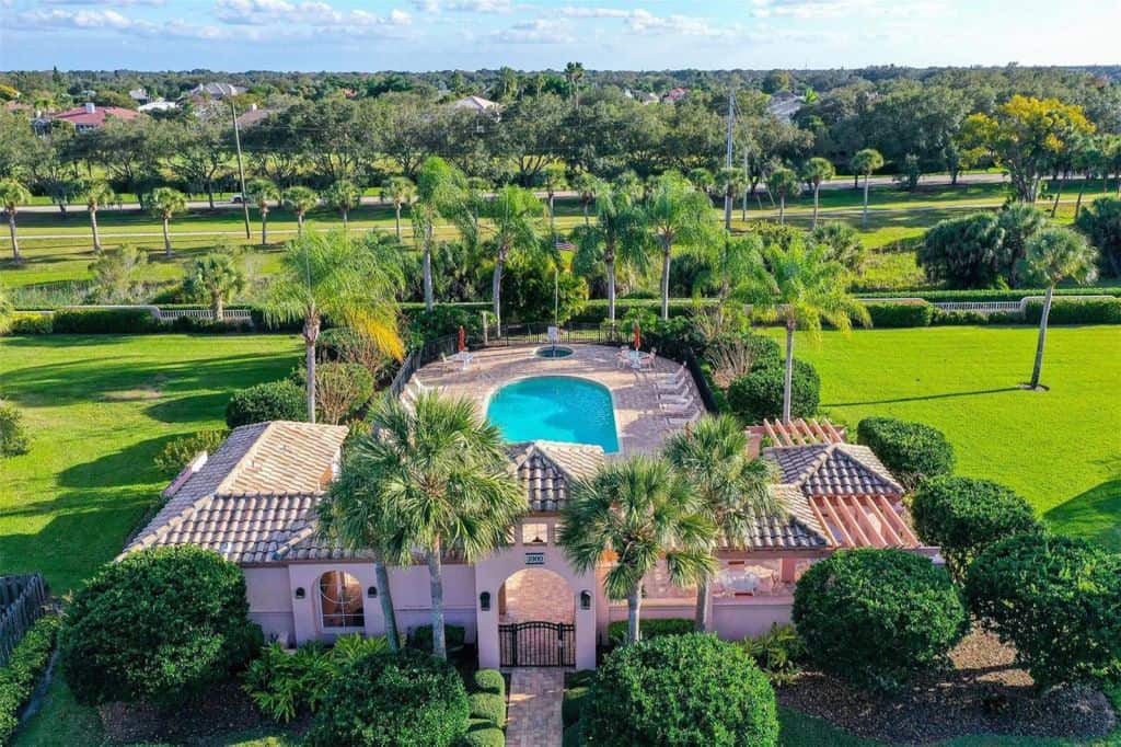 Mira Lago Homes in Palmer Ranch Sarasota, FL. - Aerial