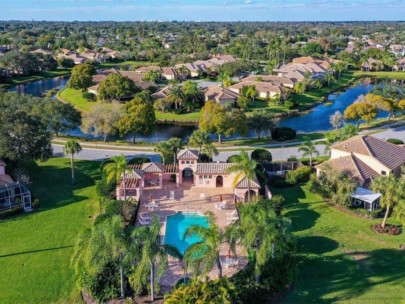 Mira Lago Homes in Palmer Ranch Sarasota, FL. - Amenity Center Aerial