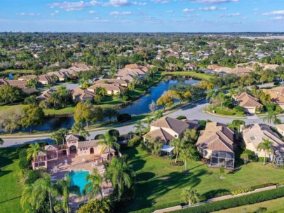 Mira Lago Homes in Palmer Ranch Sarasota, FL. - Aerial