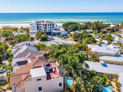 Mira Mar Beach Homes in Siesta Key, FL. - Aerial