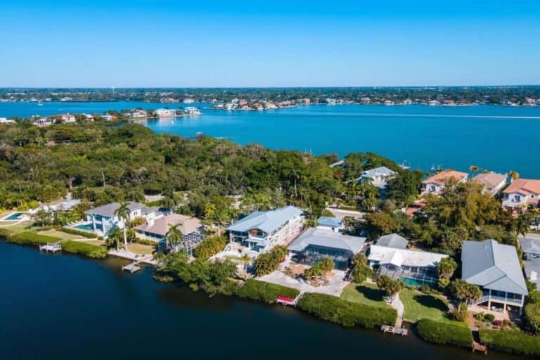 Mira Mar Beach Homes in Siesta Key, FL. - Aerial