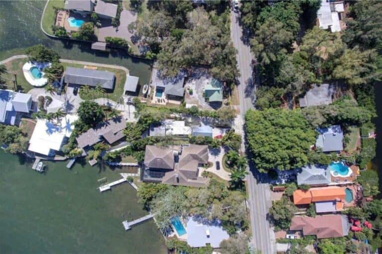 Mira Mar Homes in Siesta Key Sarasota, FL. - Aerial