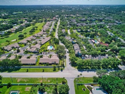 Misty Oaks Homes in Palm Aire Sarasota, FL. - Aerial