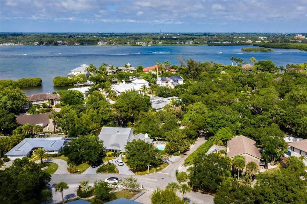 North Harbor Homes in Siesta Key, FL. - Aerial