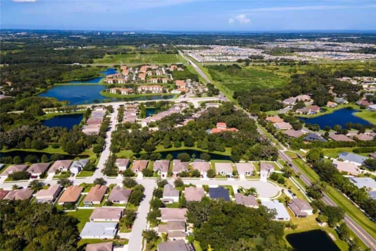Oakley Place Homes in Ellenton, FL. - Aerial