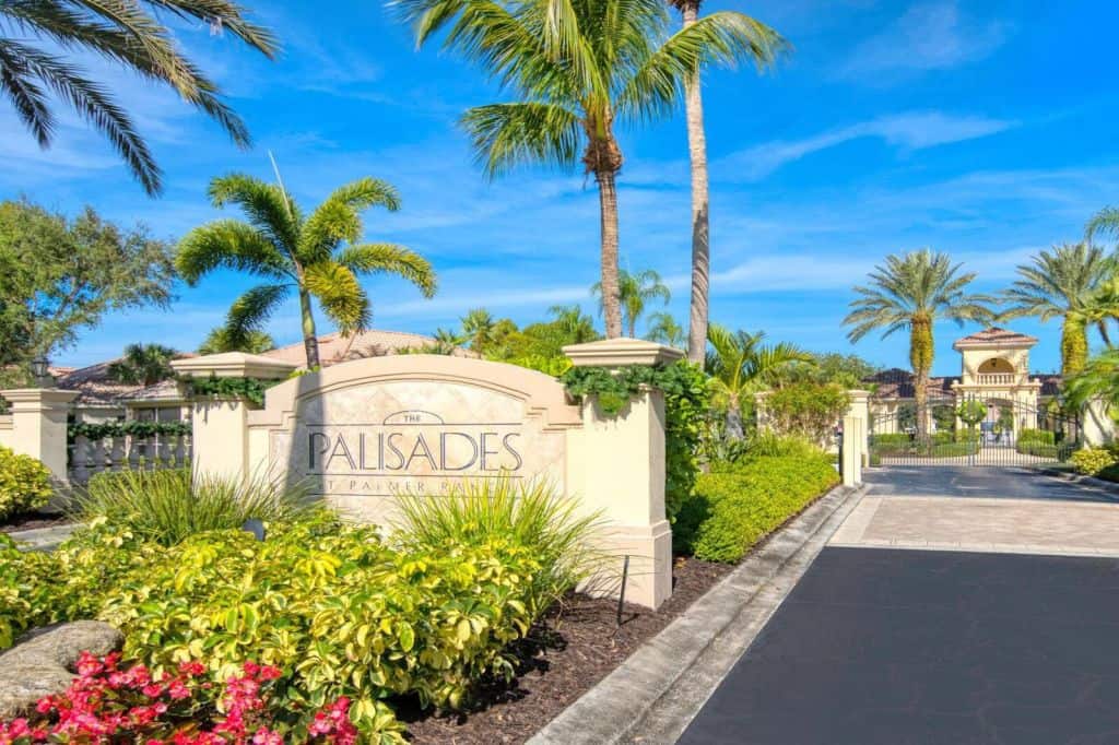 Palisades Homes in Palmer Ranch Sarasota, FL. - Entrance Sign