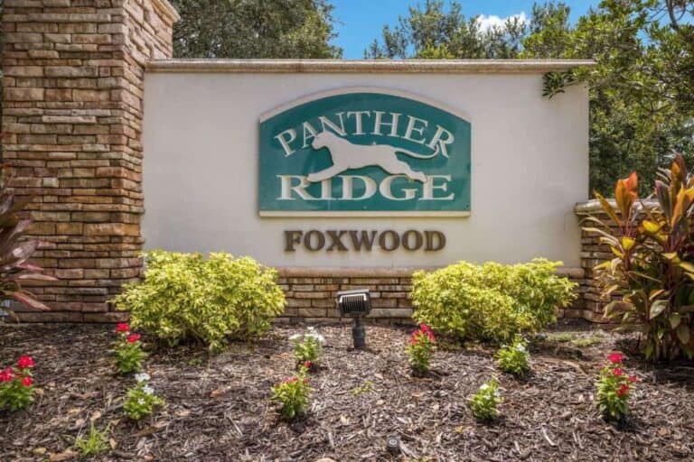 Panther Ridge Homes in Bradenton, FL. - Foxwood Entrance Sign
