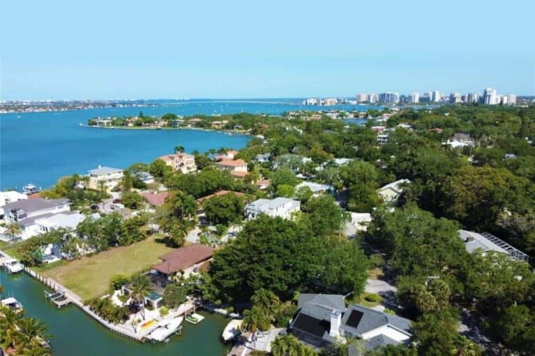 Paradise Shores Homes in Sarasota, FL. - Aerial
