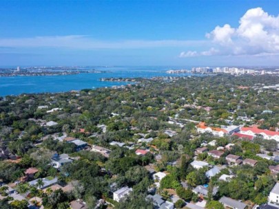 Poinsettia Park Homes in Sarasota, FL. - Aerial