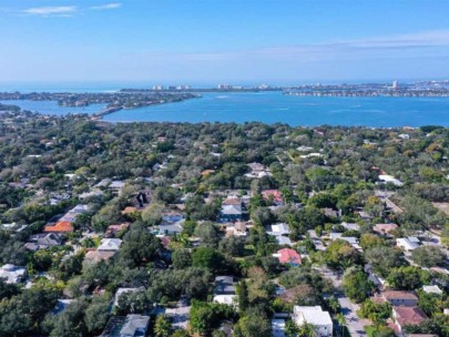 Poinsettia Park Homes in Sarasota, FL. - Aerial