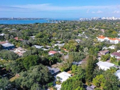 Poinsettia Park Homes in Sarasota, FL. - Aerial