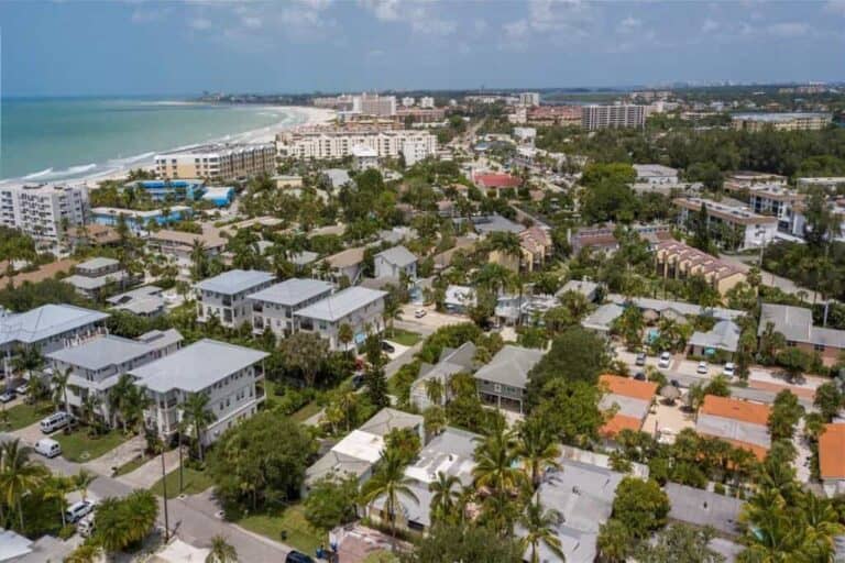 Point of Rocks Homes in Siesta Key, FL. - Aerial