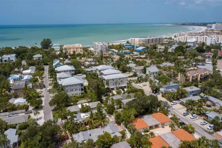 Point of Rocks Homes in Siesta Key, FL. - Waterfront Aerial