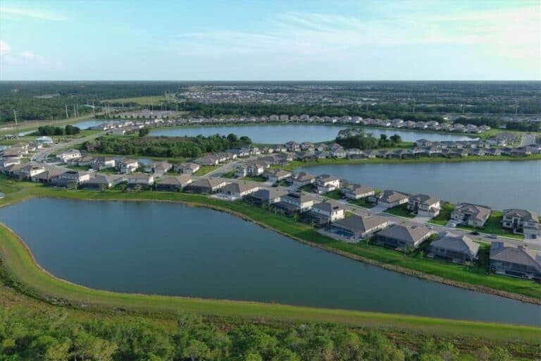 Polo Run Homes in Lakewood Ranch, FL. - Lakes Aerial