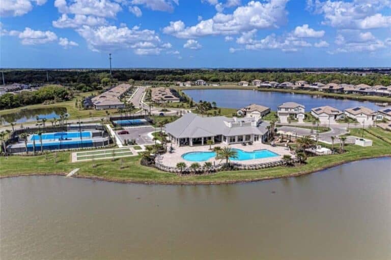 Polo Run Homes in Lakewood Ranch, FL. - Amenity Center Aerial