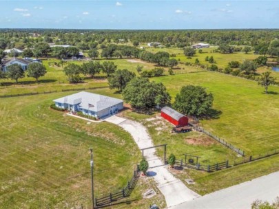 Pomello Park Homes in Myakka, FL. - Farm Aerial