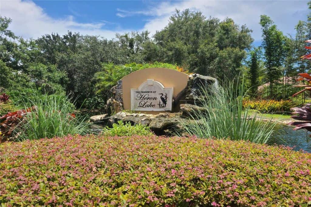 Preserve at Heron Lake Homes in Sarasota, FL. - Entrance Sign