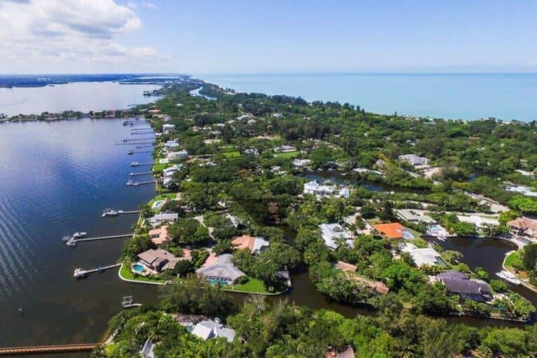 Princes Gate Homes in Siesta Key, FL. - Aerial