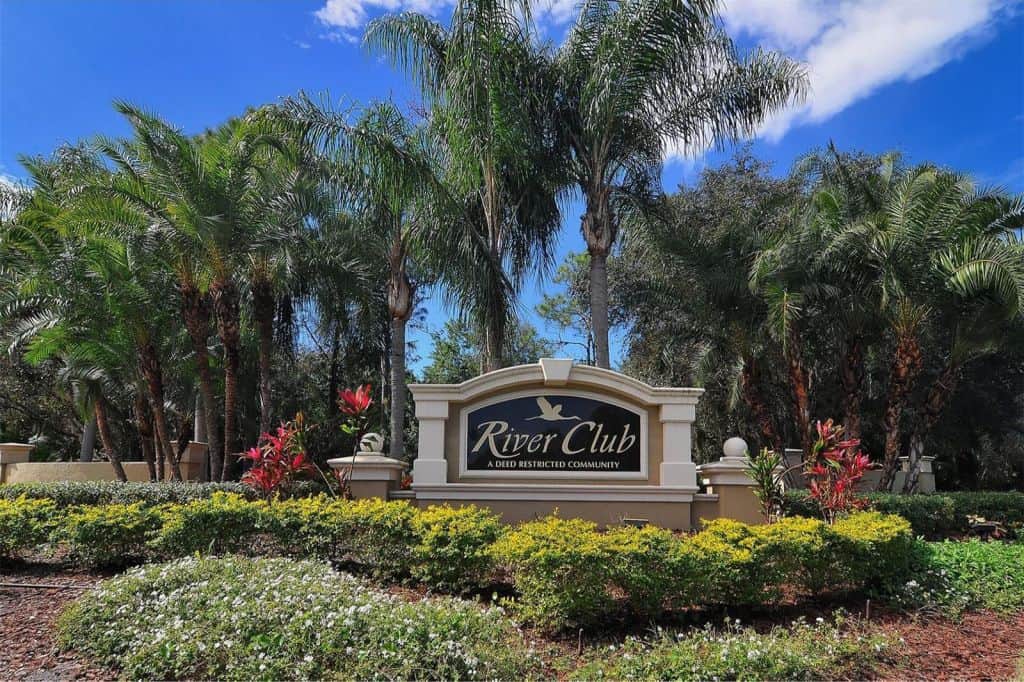 River Club Homes in Bradenton, FL.  - Entrance Sign