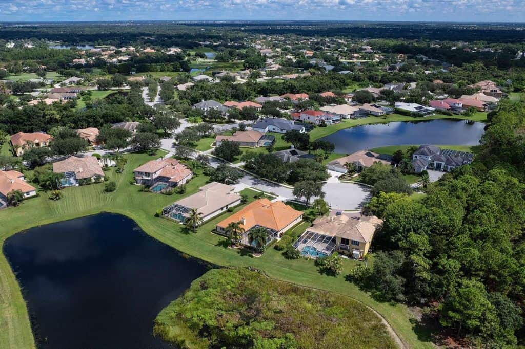 River Club Homes in Bradenton, FL.  - Aerial