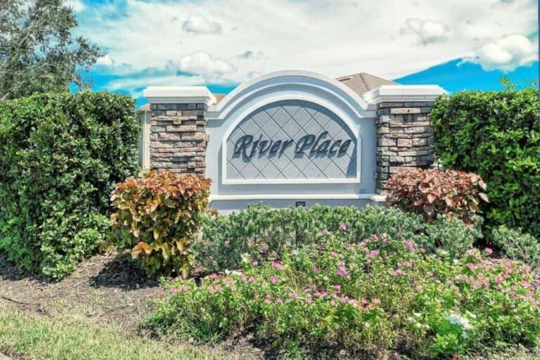 River Place Homes in Bradenton, FL. - Entrance Sign