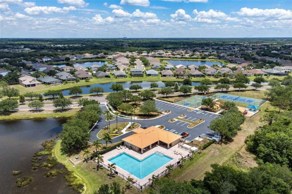 River Plantation Homes in Parrish, FL. - Amenity Center Aerial