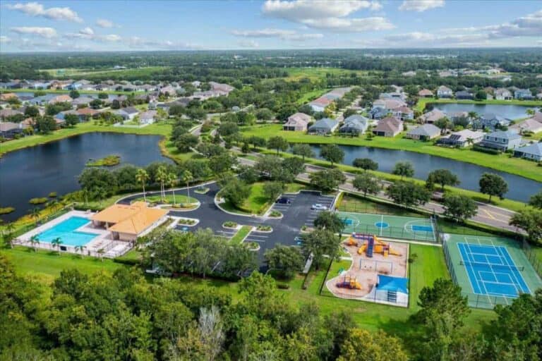 River Plantation Homes in Parrish, FL. - Amenity Center Aerial