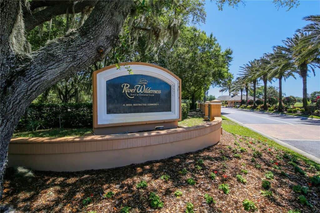 River Wilderness Homes in Parrish, FL. - Entrance Sign