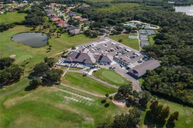 River Wilderness Homes in Parrish, FL. - Country Clubhouse Aerial