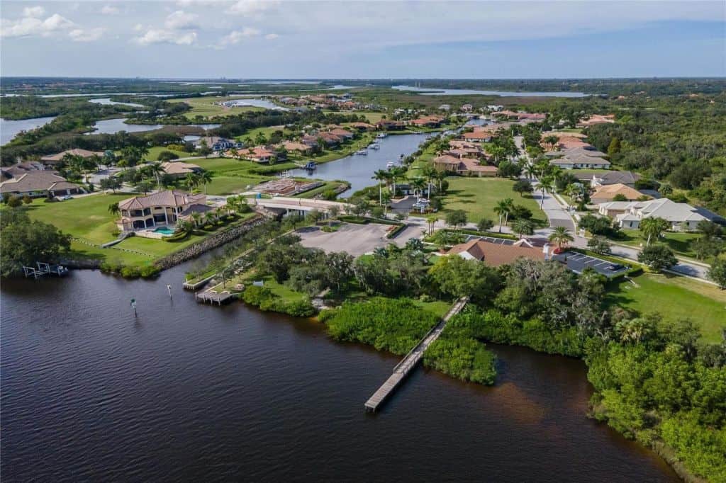 River Wilderness Homes in Parrish, FL. - Waterfront Aerial