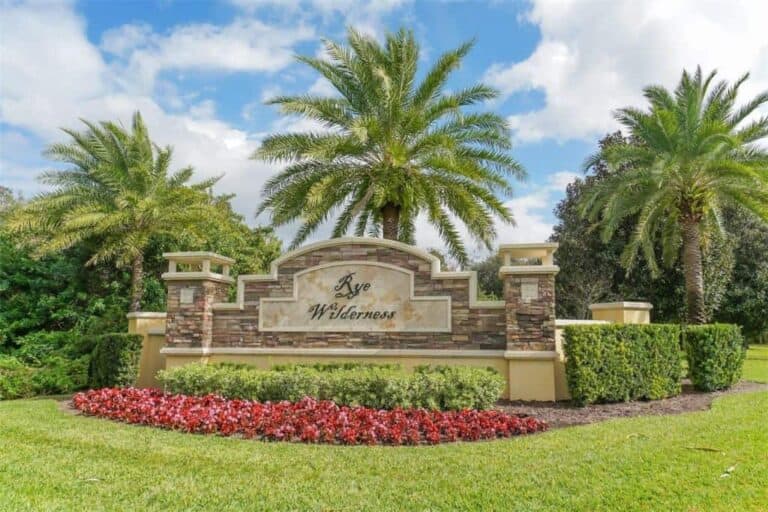Rye Wilderness Homes in Bradenton, FL. - Entrance Sign