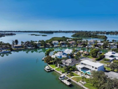 San Remo Estates Homes in Sarasota, FL. - Waterfront Aerial