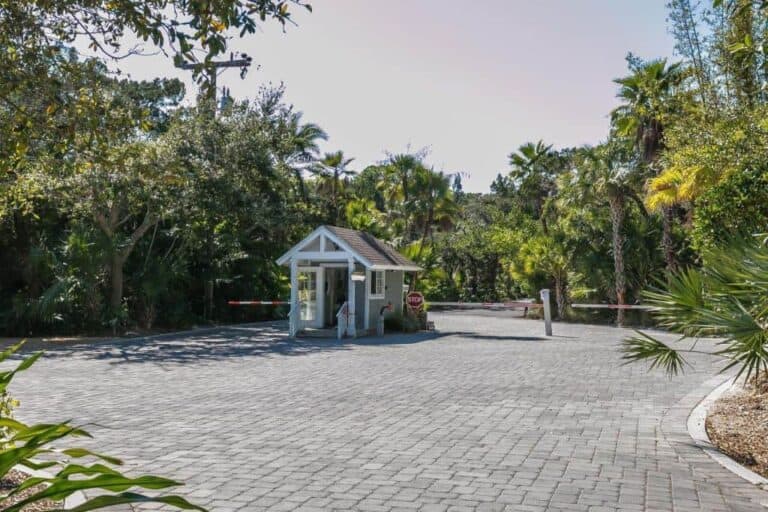 Sanderling Club Homes in Siesta Key, FL. - Gated Entry