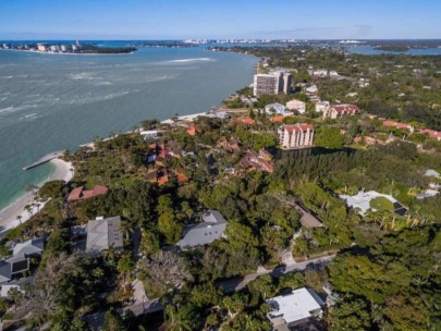 Sandy Hook Homes in Siesta Key, FL. - Aerial