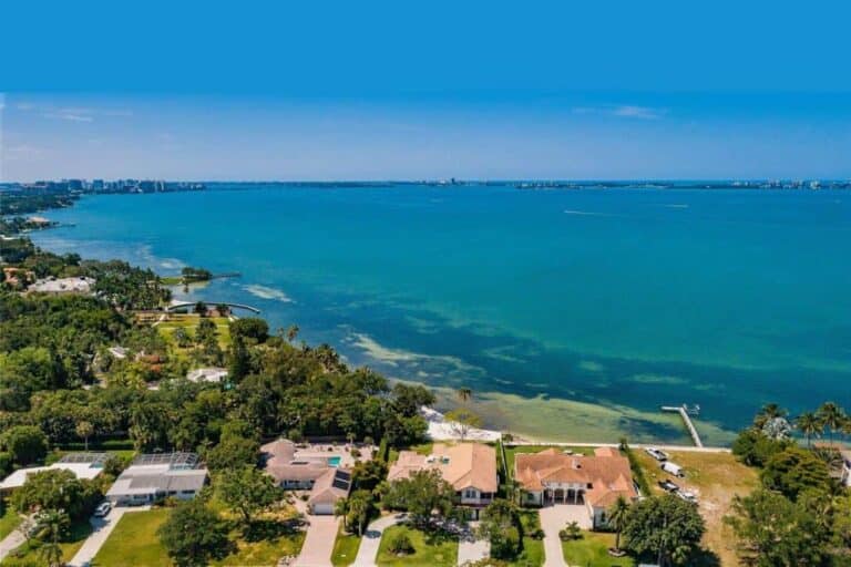 Sapphire Shores Homes in Sarasota, FL. - Gulf Shore Aerial