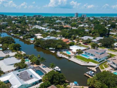 Sara Sands Homes in Siesta Key, FL. - Aerial