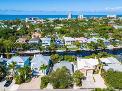 Sarasota Beach Homes in Siesta Key FL. - Aerial