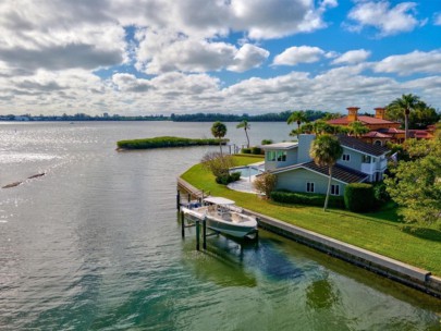 Sarasota Homes with Boat Docks - Aerial