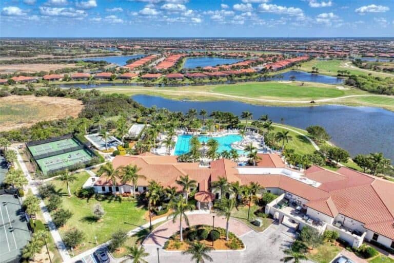 Sarasota National Homes in Venice, FL. - Clubhouse Aerial